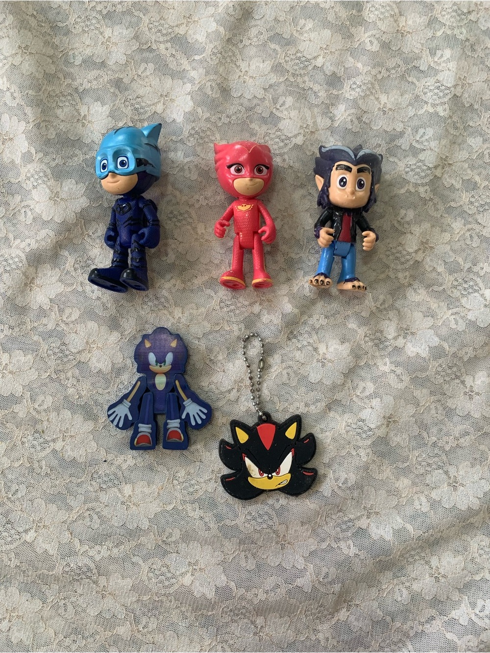 PJ Masks Action Figures & Sonic the Hedgehog Keychains/Toys